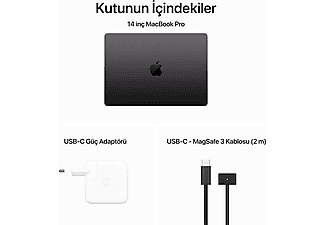 APPLE MacBook Pro 14 inc M3 Pro 11CPU 14GPU 18GB 512GB Uzay Siyahı MRX33TU/A_9