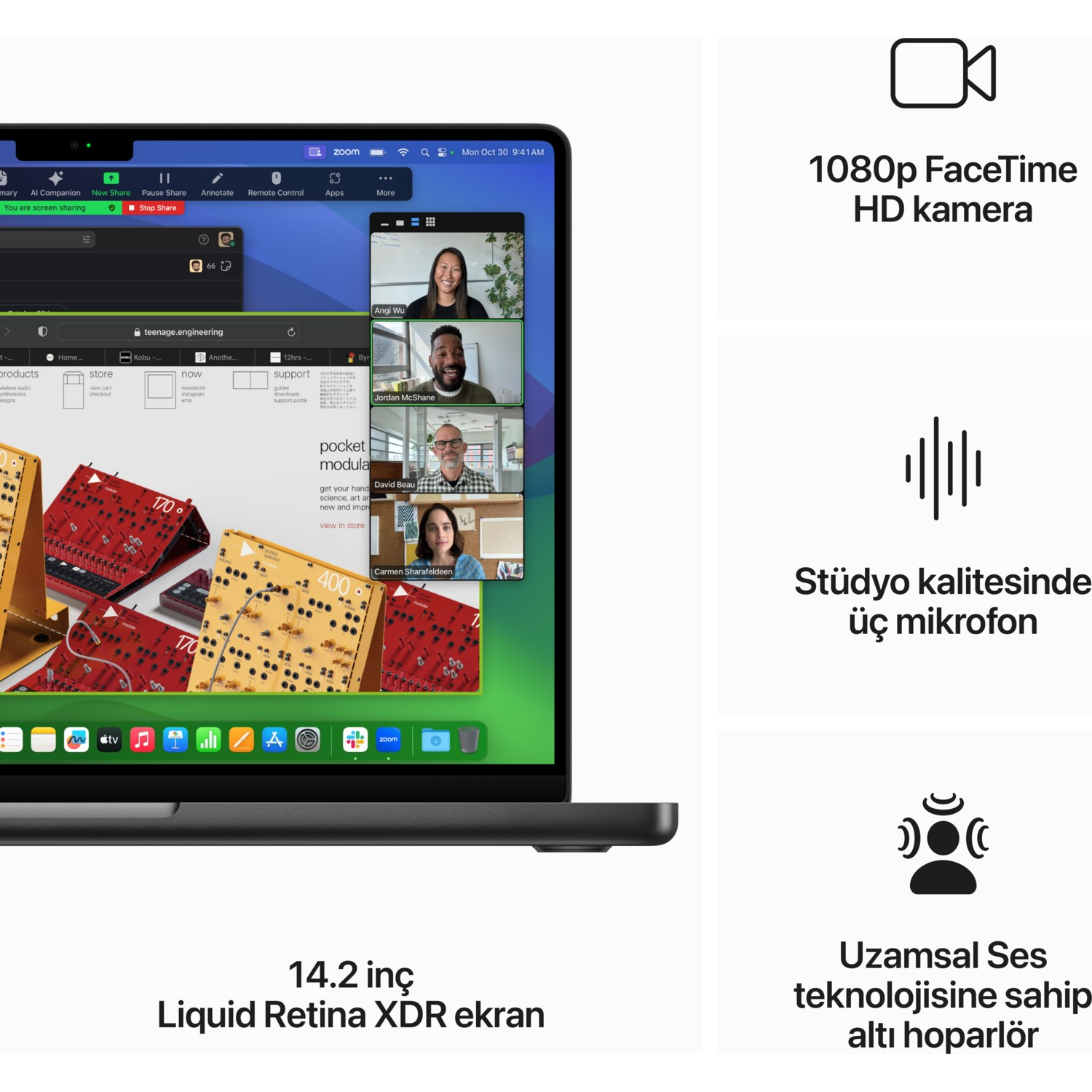 APPLE MacBook Pro 14 inc M3 Pro 11CPU 14GPU 18GB 512GB Uzay Siyahı