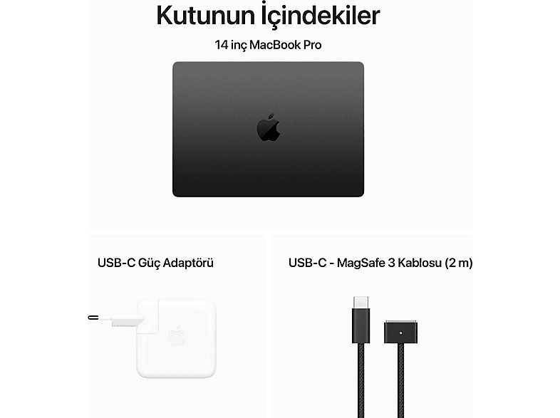 APPLE MacBook Pro 14 inc M3 Pro 12CPU 18GPU 18GB 1TB Uzay Siyahı MRX43TU/A_9