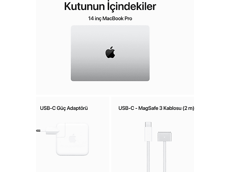 APPLE MacBook Pro 14 inc M3 Pro 11CPU 14GPU 18GB 512GB Gümüş MRX63TU/A_9