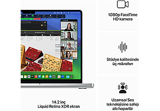 APPLE MacBook Pro 14 inc M3 Pro 11CPU 14GPU 18GB 512GB Gümüş MRX63TU/A_4