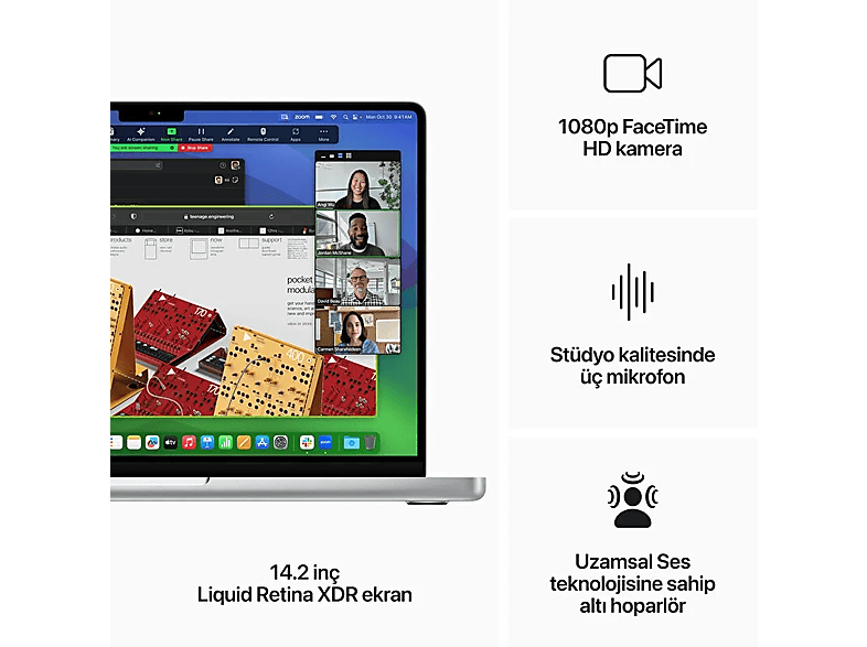 APPLE MacBook Pro 14 inc M3 Max 14CPU 30GPU 36GB 1TB SSD Gümüş MRX83TU/A_4