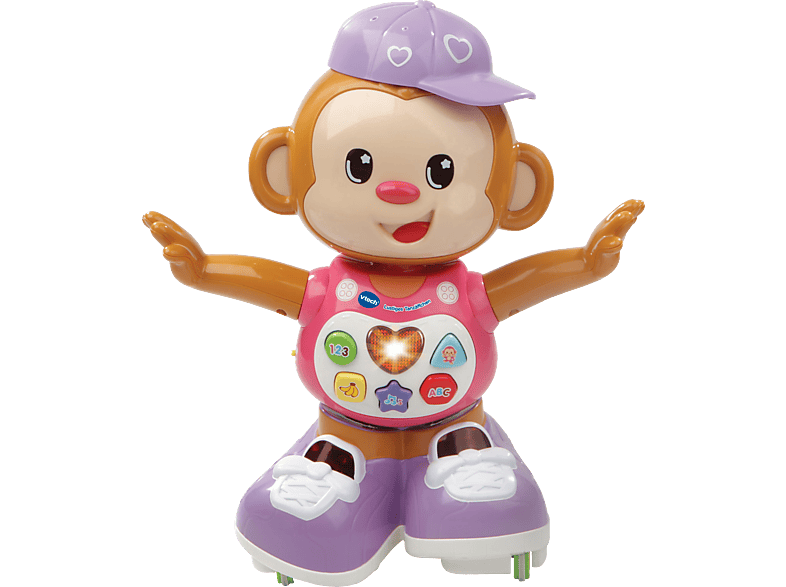 VTECH 80-505984 Lustiges Tanzäffchen pink Plüschfigur, Pink