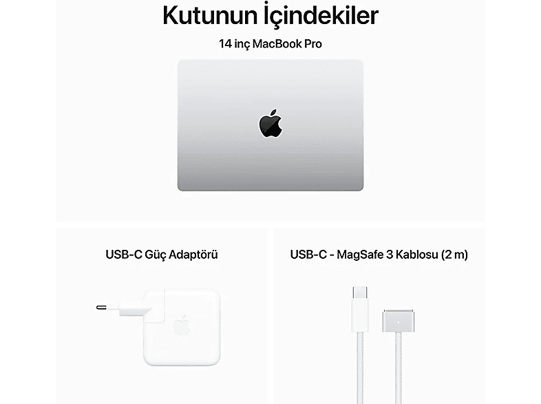 APPLE MacBook Pro 14 inc M3 8CPU 10GPU 8GB 1TB Gümüş MR7K3TU/A_9