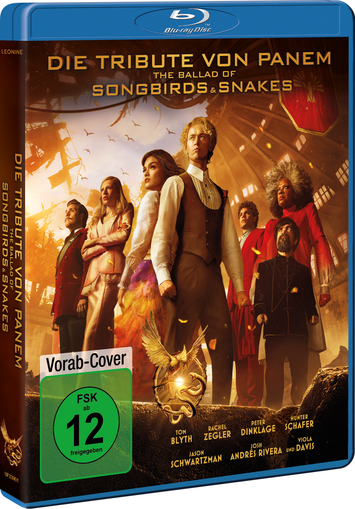 DVD-Cover von 'The Ballad of Songbirds & Snakes' mit Film-Cast und Titel.