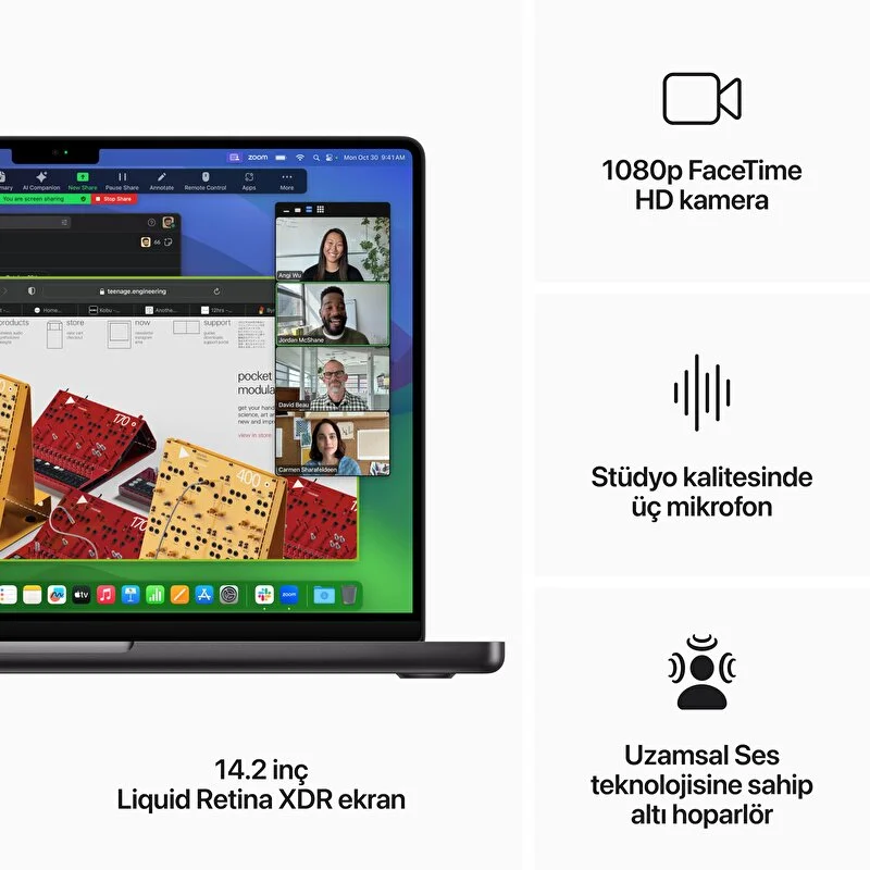 APPLE MacBook Pro 14.2 inc M3 Max 14CPU 30GPU 36GB 1TB Uzay Siyahı