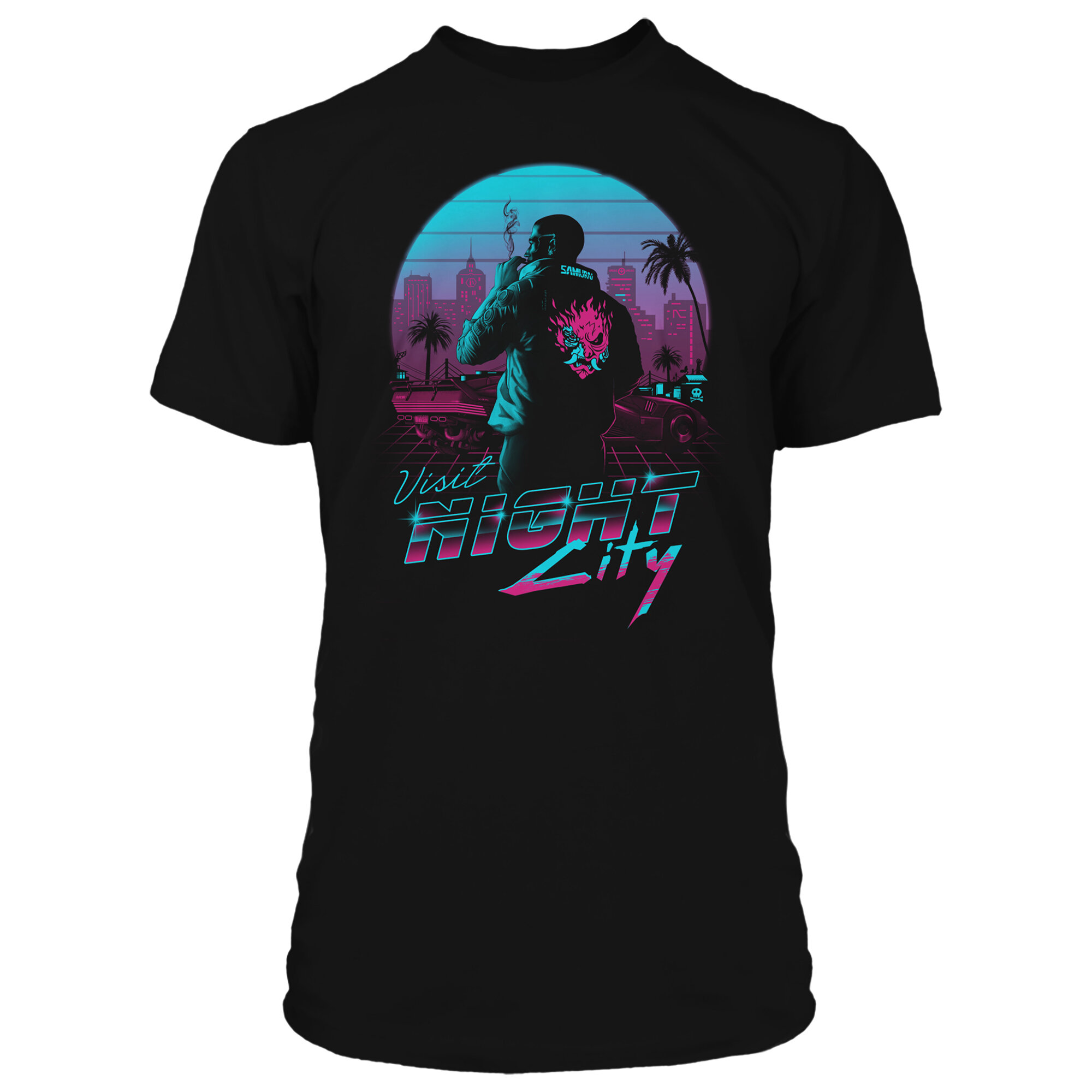 Koszulka GOOD LOOT Cyberpunk 2077 Destination Night City Premium - rozmiar M