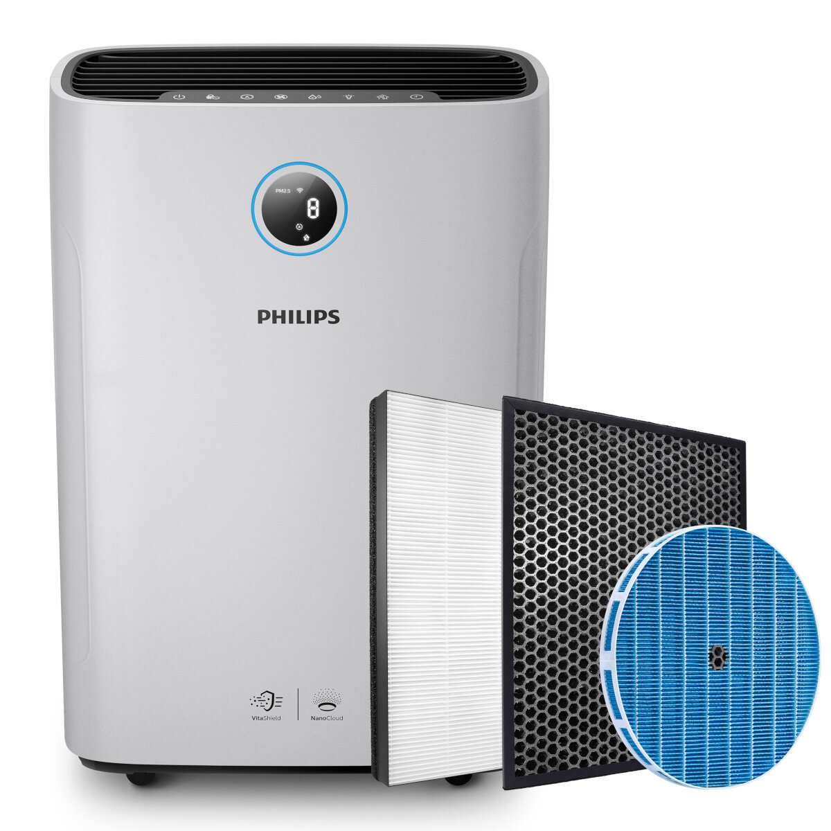 Oczyszczacz z nawilżaczem powietrza PHILIPS Seria 2000i AC2729/51 z aplikacją na telefon