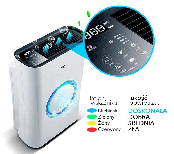 Oczyszczacz powietrza z nawilżaczem TCL TKJ400F