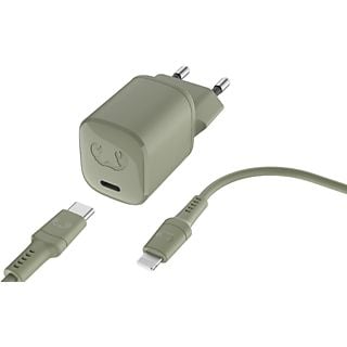 FRESH 'N REBEL Mini Charger USB-C 20W + Lightning-kabel - Groen