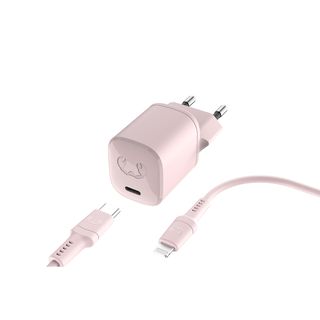 FRESH 'N REBEL Mini Charger USB-C 20W + Lightning-kabel - Roze
