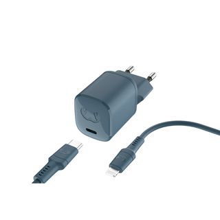FRESH 'N REBEL Mini Charger USB-C 20W + Lightning-kabel - Donkerblauw