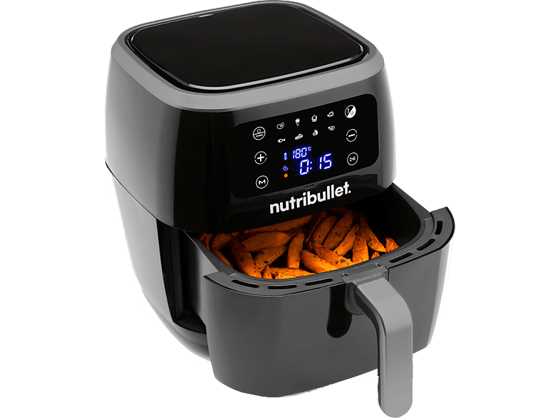 NUTRI BULLET Airfryer XXL Heißluftfritteuse (7 l, 1800 Watt, Schwarz