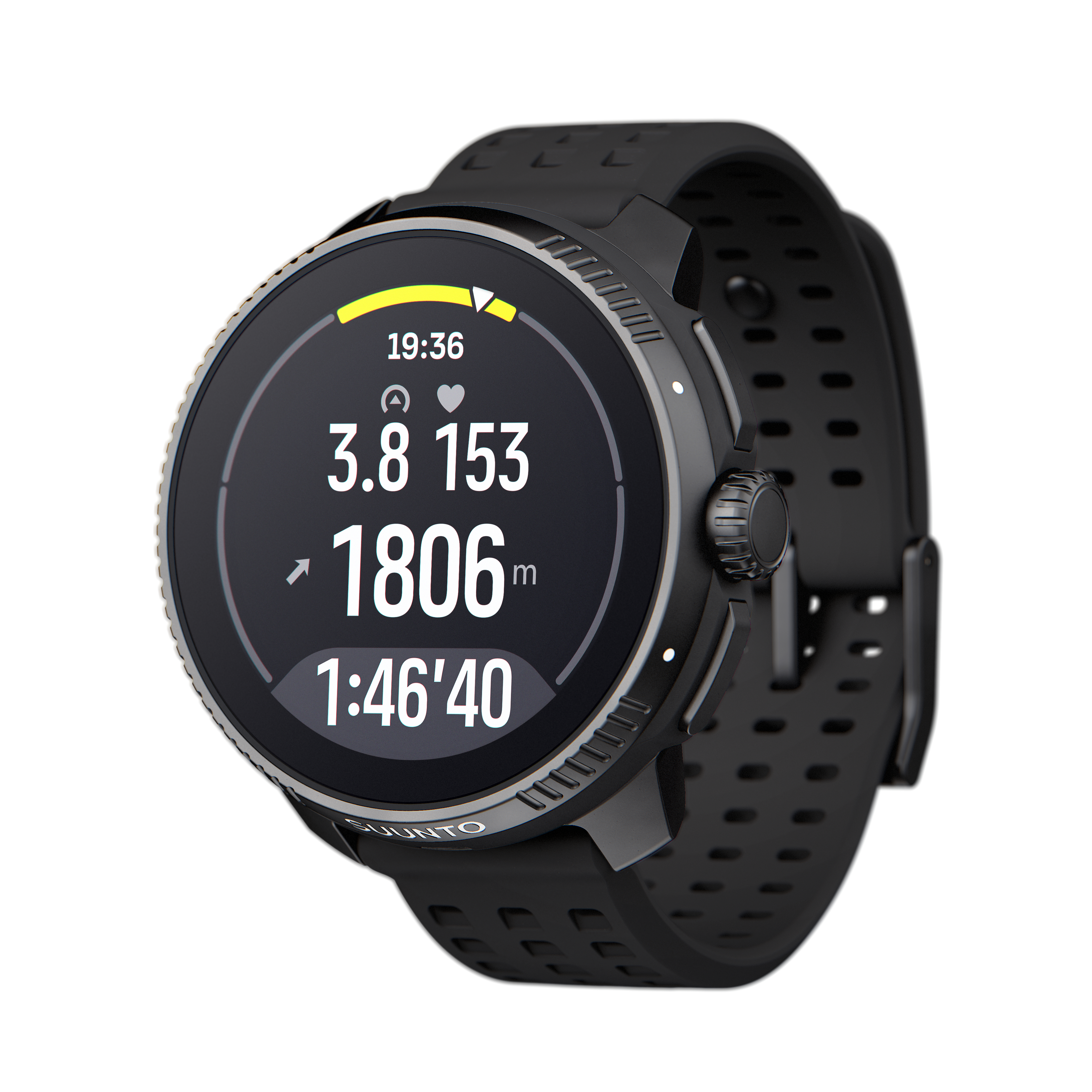 SUUNTO Race Sportuhr (Zusatzarmband bis Für 125–175 Black Silikon, All mm), Handgelenkumfang: mm 215