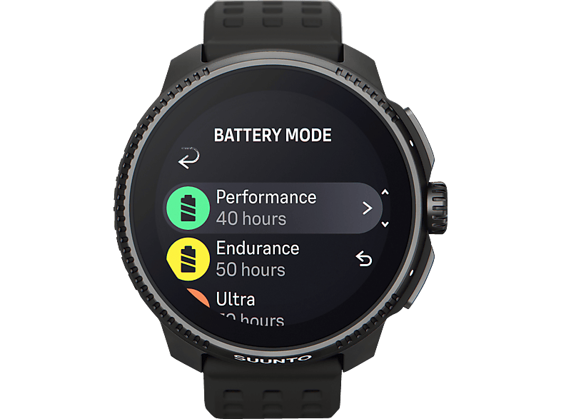 SUUNTO Race Sportuhr Silikon, Für Handgelenkumfang: 125–175 mm (Zusatzarmband bis 215 mm), All Black