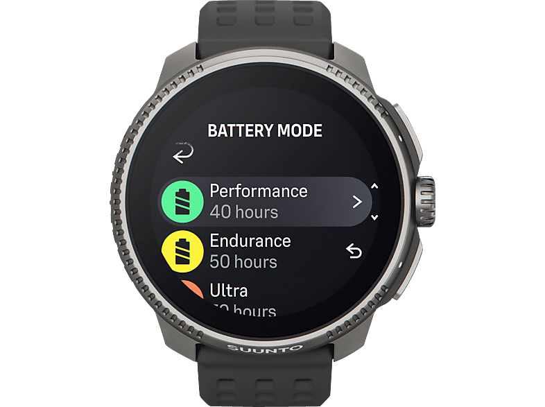 SUUNTO Race Sportuhr Silikon, Für mm), Charcoal 215 (Zusatzarmband Titanium Handgelenkumfang: mm 125–175 bis