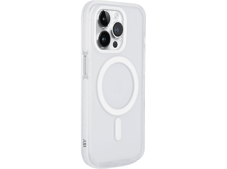 Funda móvil - ISY ISC 2444, Carga Magsafe, Para iPhone 15 Pro, Blanco