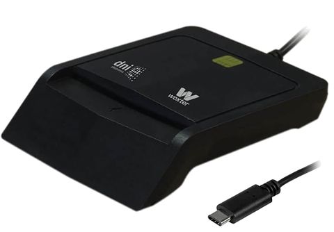 Lector DNI electrónico  Woxter PE26-171, USB-C, Compatible Smart Cards, DNI  3.0 y 4.0, Negro