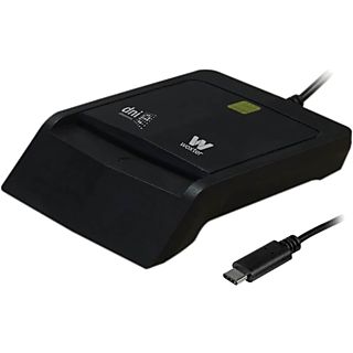 Lector DNI electrónico - Woxter PE26-171, USB-C, Compatible Smart Cards, DNI 3.0 y 4.0, Negro