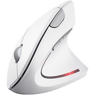 Ratón inalámbrico - Trust Verto, Ergonómico, 1600 ppp, 6 Botones, Microreceptor USB, Blanco