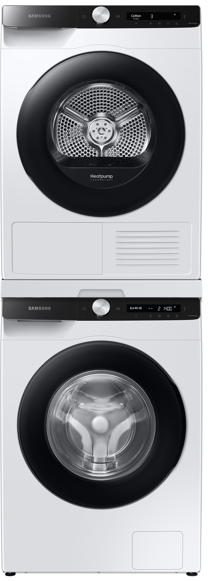 SAMSUNG (8 DV80T5220AE/S2 kg, Weiß/Schwarz) Wärmepumpentrockner A+++,