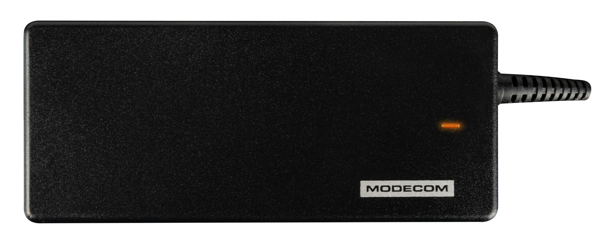 Czarny moduł z pomarańczową diodą i złączem kablowym.