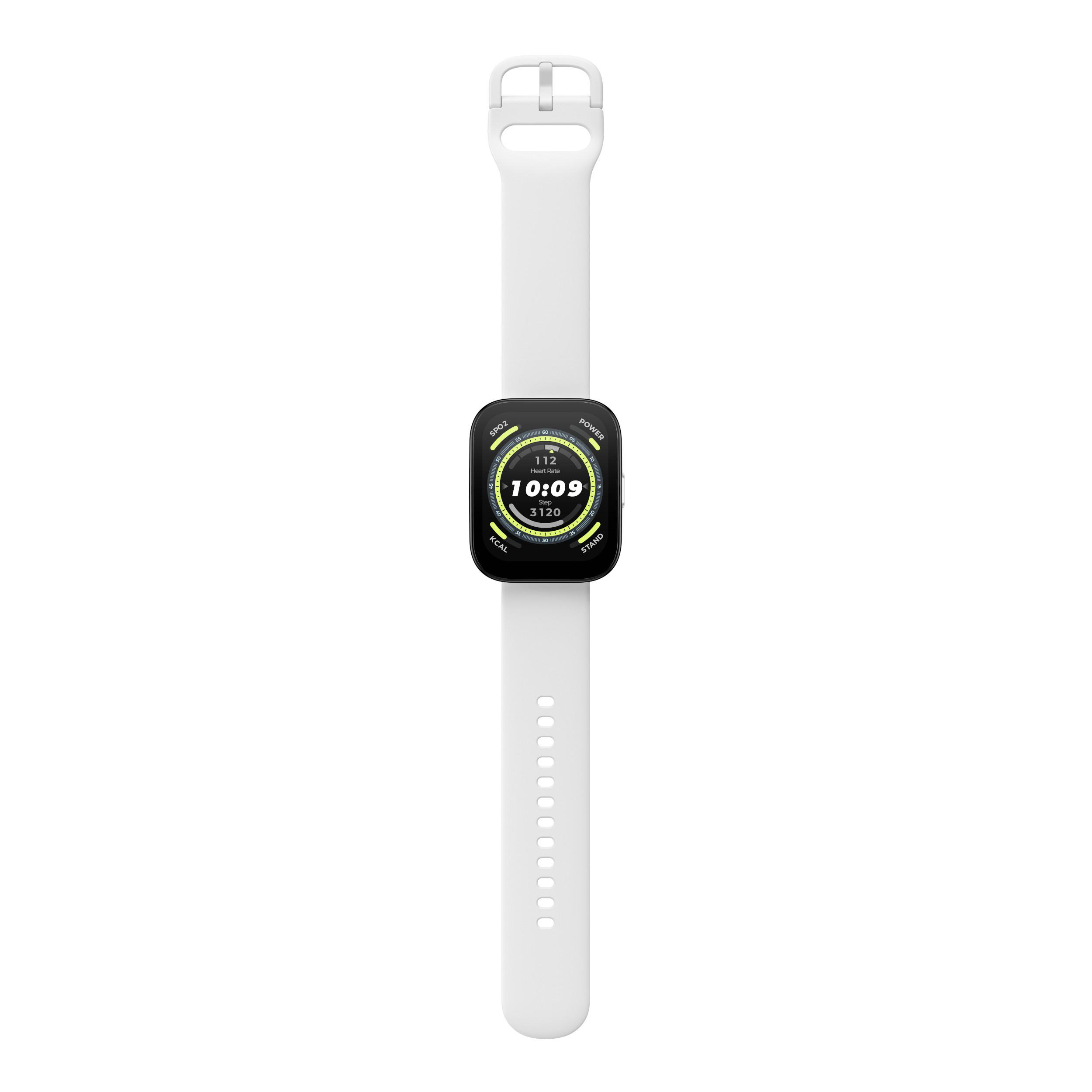 AMAZFIT Bip Cream 22 Kunststoff mm, Smartwatch 5 Silikon, White
