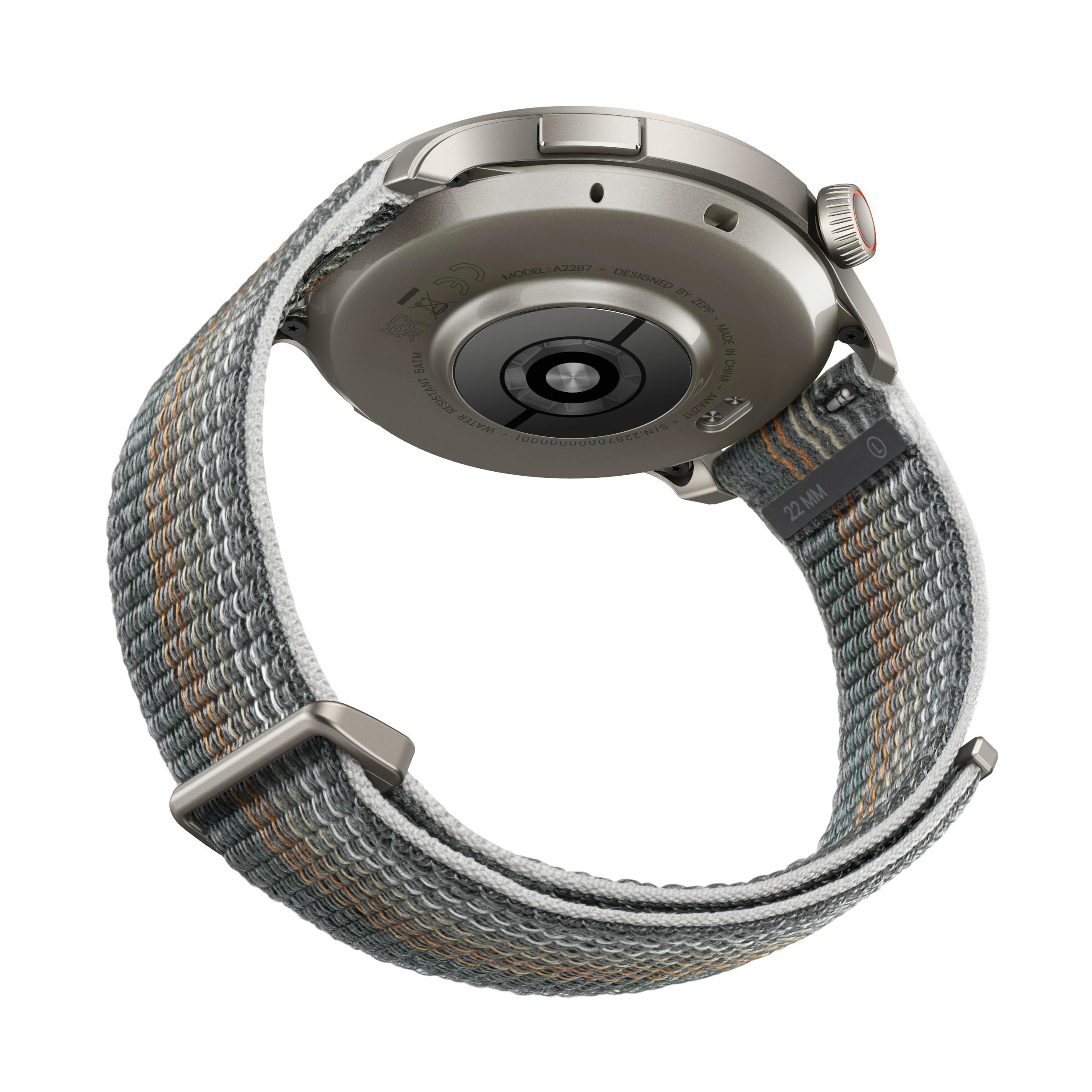 Nylon, mm, Grey 22 Sunset Balance AMAZFIT Smartwatch Aluminium