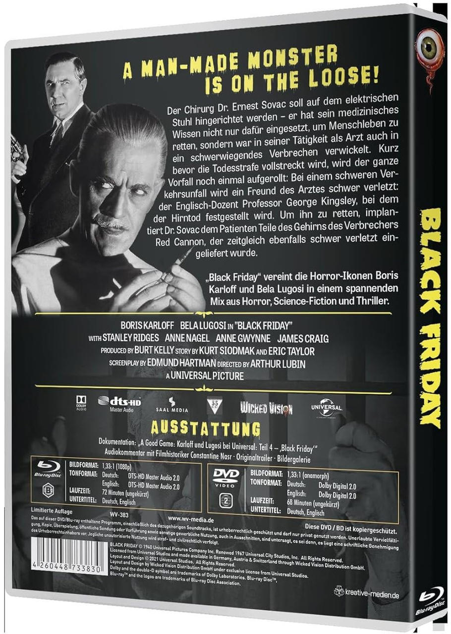Eine DVD-Hülle, ein Filmplakat mit Text und Bildern von Schauspielern.