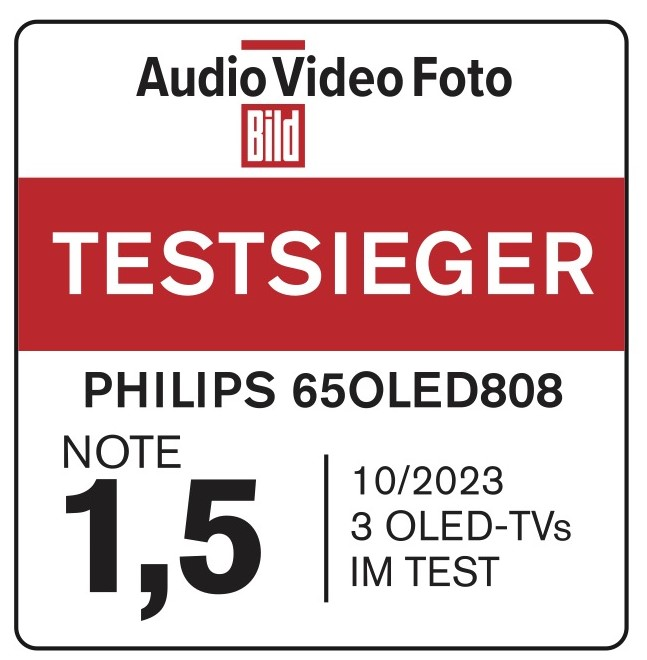 Audio Video Foto Bild Testergebnis für einen Philips Fernseher.