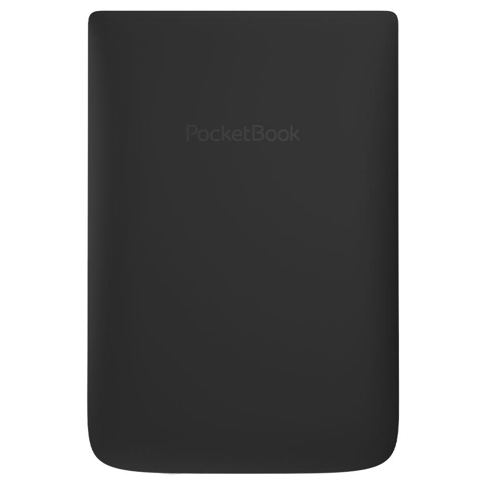 Schwarzer PocketBook E-Reader mit dem Markennamen auf der Vorderseite.