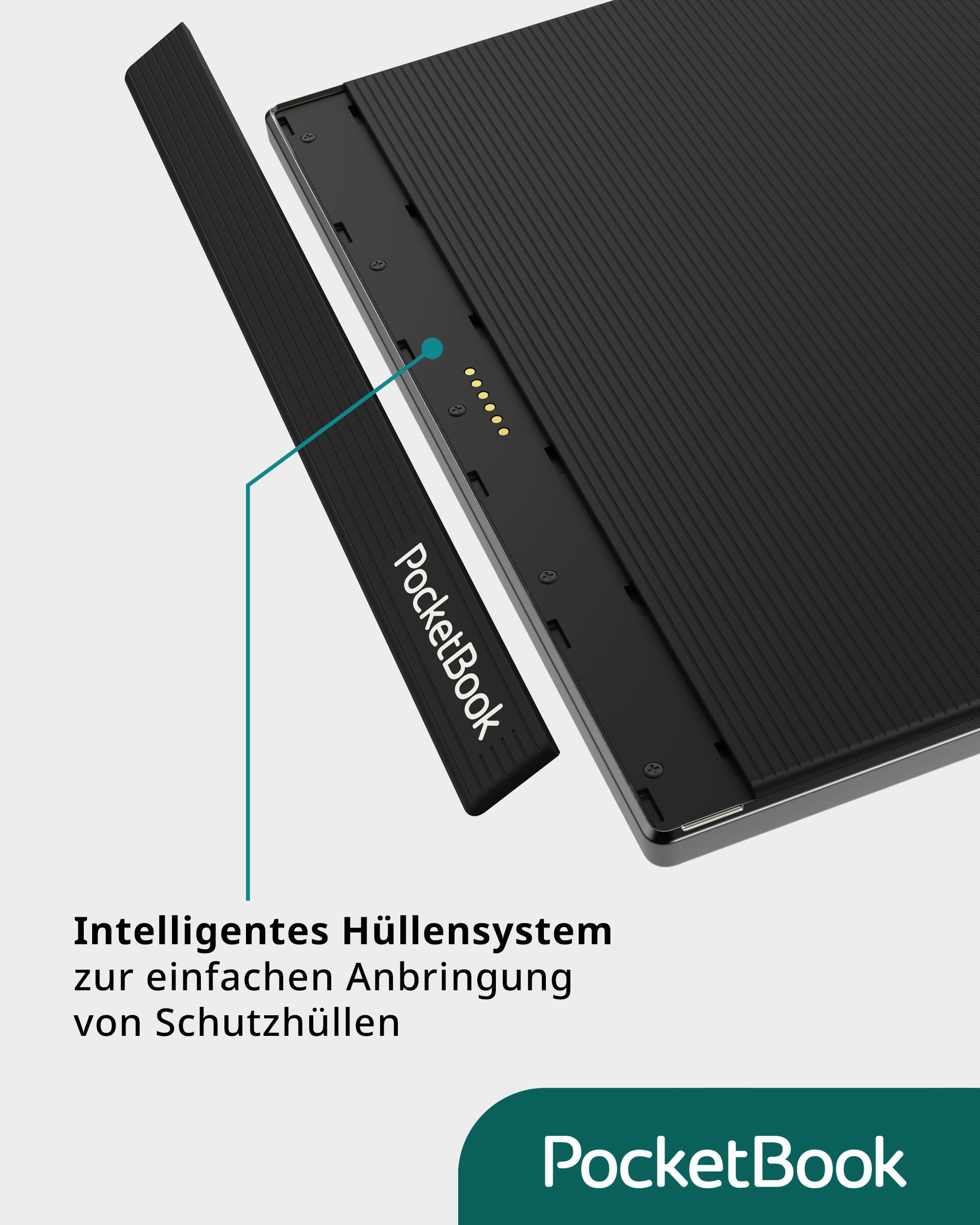 PocketBook E-Reader mit Hülle und Stift.