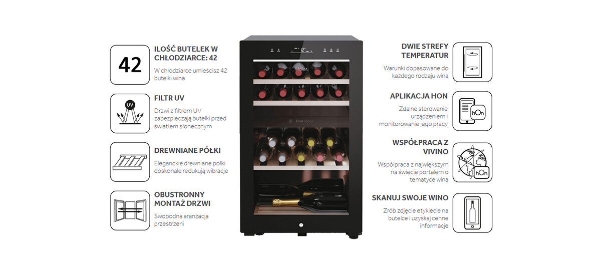 Chłodziarka do wina HAIER HWS42GDAU1