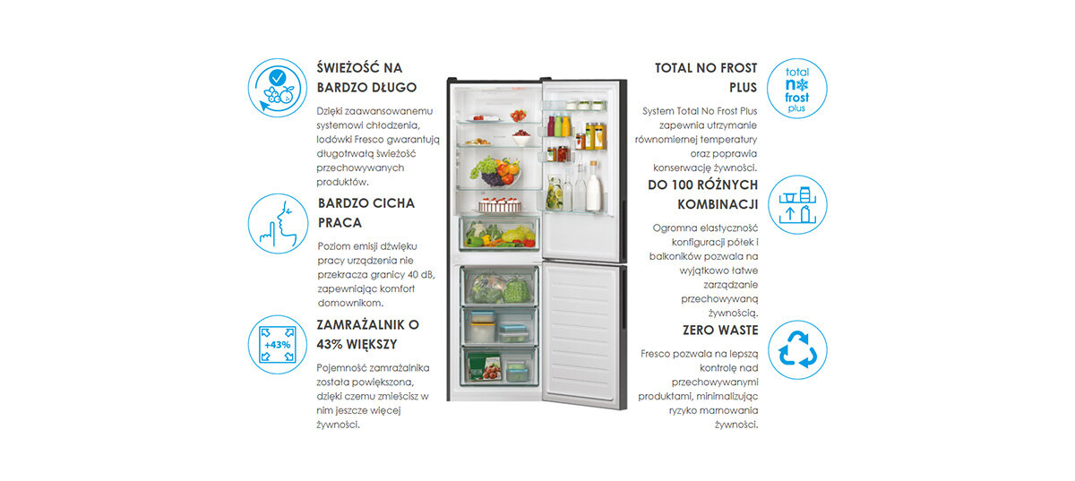 Lodówka CANDY CCE3T618FB