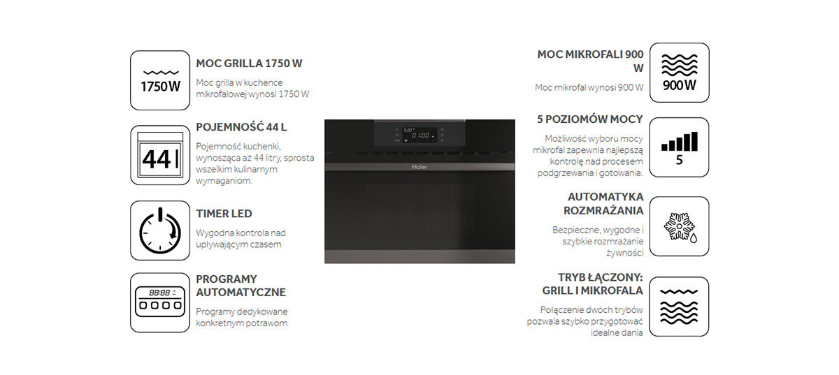 Kuchenka mikrofalowa HAIER HOR45C5FT