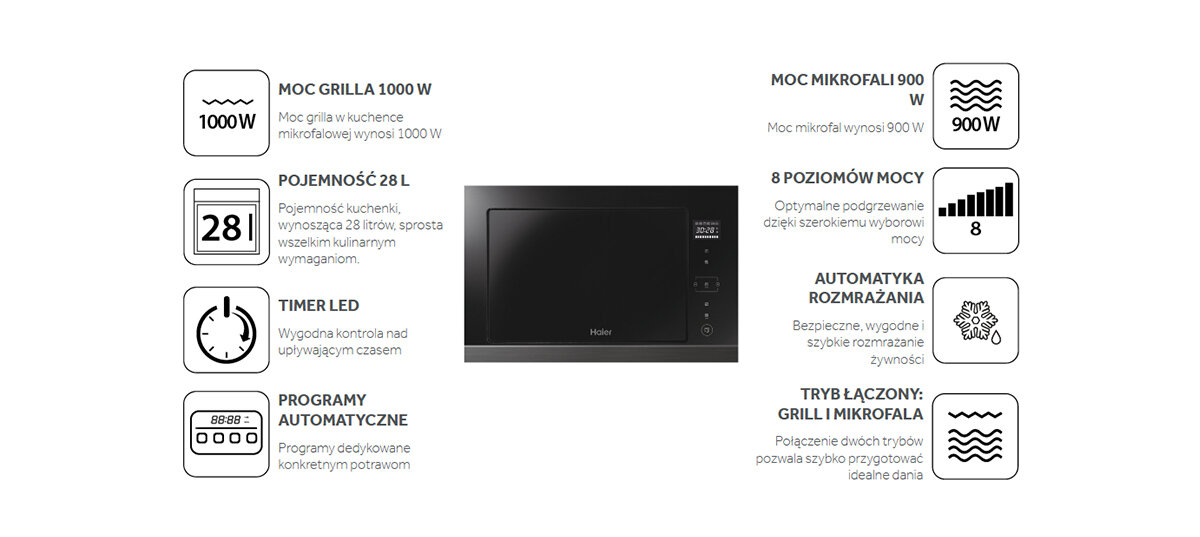 Kuchenka mikrofalowa HAIER HOR38G5FT Series 4