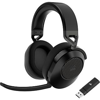 Auriculares gaming - Corsair HS65, Inalámbricos, Autonomía 24 h, Sonido Envolvente Dolby® Audio 7.1, Negro