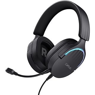 Auriculares gaming - Trust GXT 490 Fayzo, Micrófono integrado, Iluminación RGB, Para PC/PS4/PS5, Negro