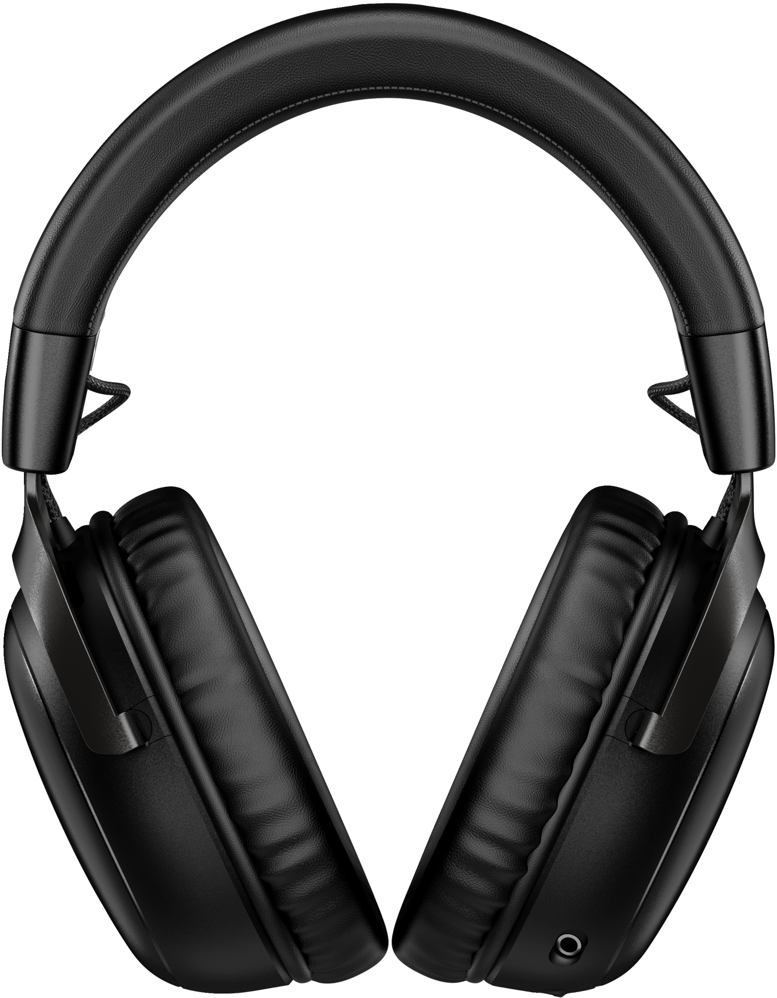 Auriculares negros de diadema con diadema y almohadillas acolchadas.