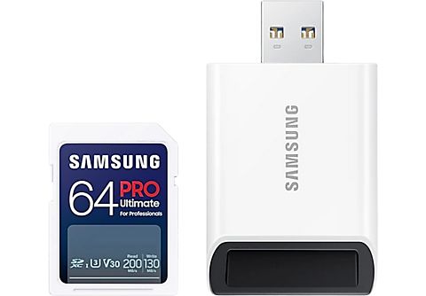 SAMSUNG Carte mémoire SDXC Pro Ultimate 64 GB avec adaptateur (MB-SY64SB/WW)