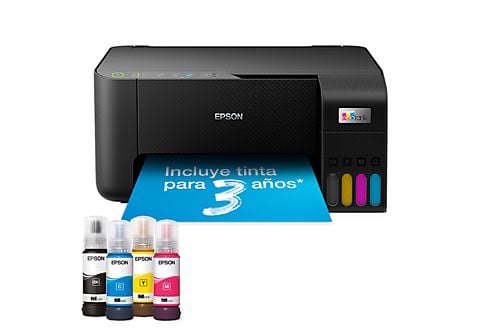 Impresora multifunción - Epson EcoTank ET-2814, Con depósito recargable, Hasta 3 años de tinta incluida, Conexión Wi-Fi, 5 años garantía, Negro