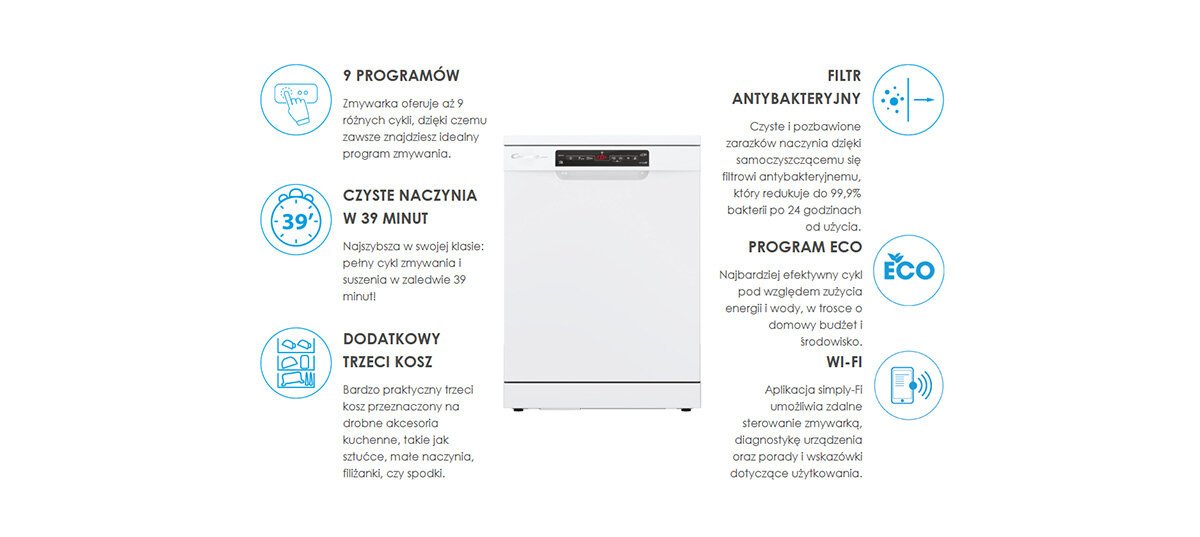 Zmywarka CANDY CDPN 2D522PW/E