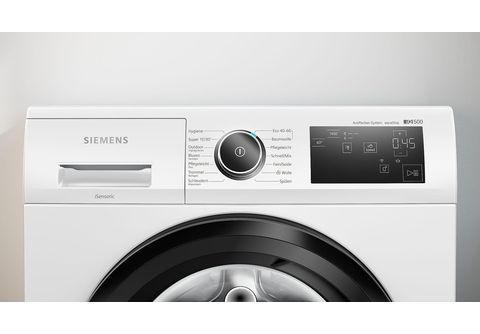 Waschmaschine SIEMENS WM14UR5EM2 iQ500 Waschmaschine (9 kg, 1351 U/Min., A)  | MediaMarkt
