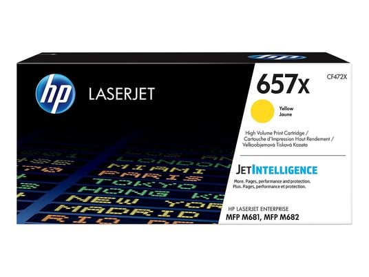 HP Cartouche de toner jaune HP 657X LaserJet grande capacité authentique -  (Jaune)