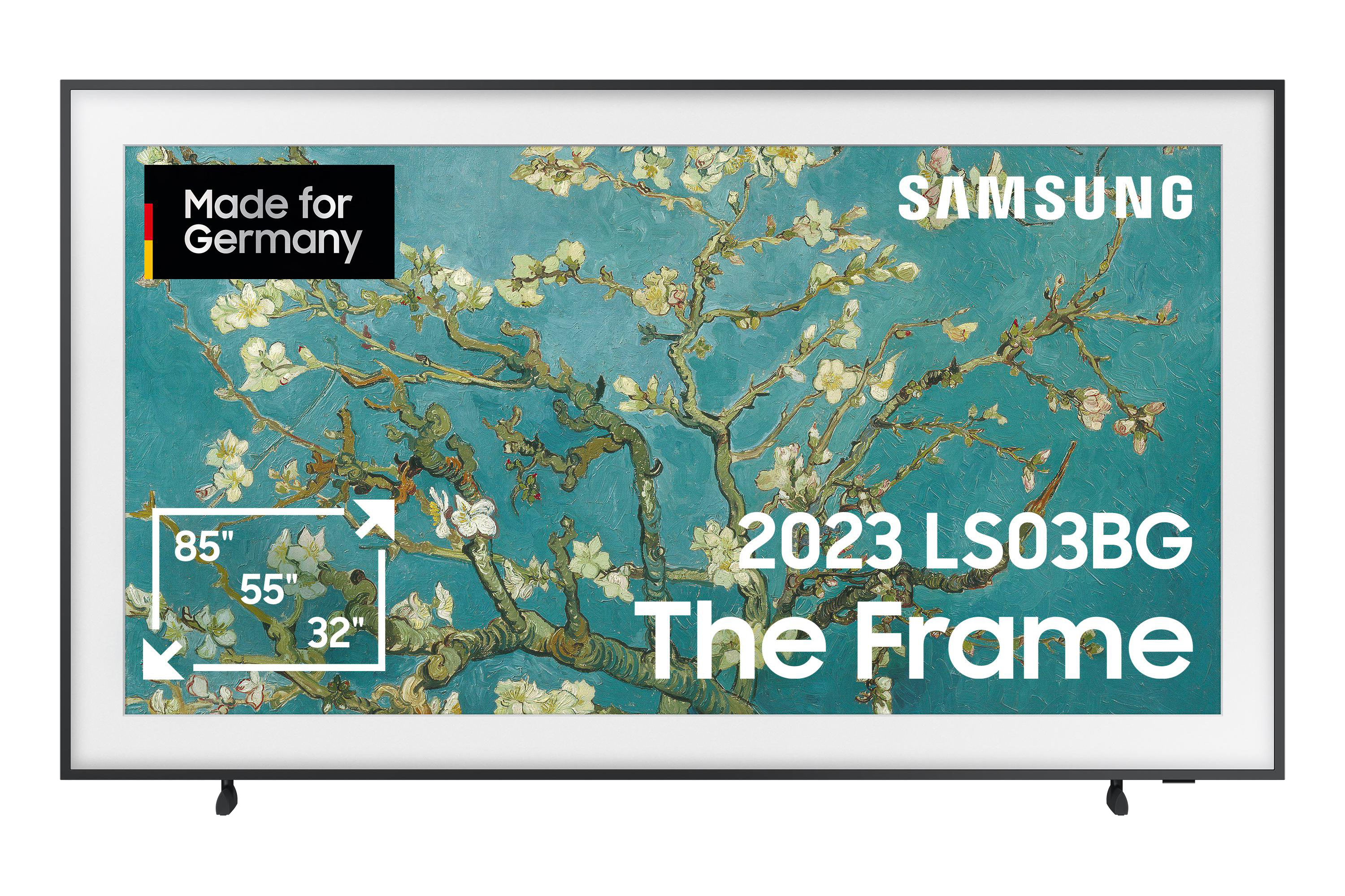 SAMSUNG GQ65LS03BGU The Frame QLED SMART TV cm, (Flat, UHD 163 Zoll 65 4K, Tizen) TV, 