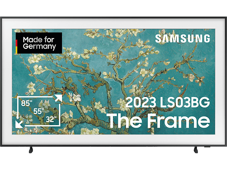 SAMSUNG GQ65LS03BGU The Frame QLED TV (Flat, 65 Zoll / 163 cm, UHD 4K, SMART TV, Tizen) | LED-& LCD-TVs