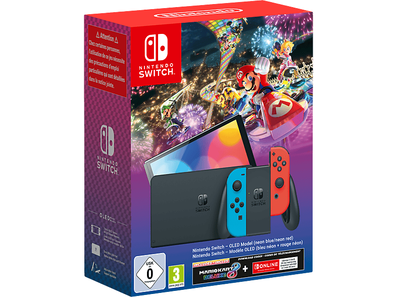 Nintendo Switch BLUEOSAKA Nintendo Switch (OLED) HEGSKABAA USZ Neon Red/Neon Blue - US