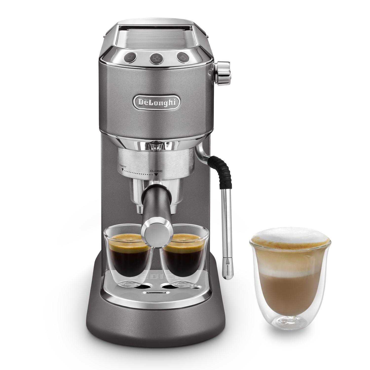 DELONGHI Dedica Arte EC885.GY Espressomaschine Grau metallic