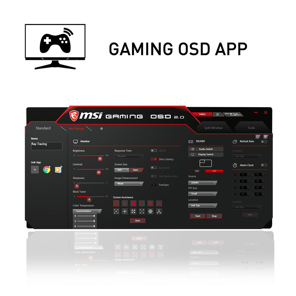 MSI OPTIX MAG274QRFDE QD 27 Zoll  WQHD  Gaming Monitor  1 ms Reaktionszeit  