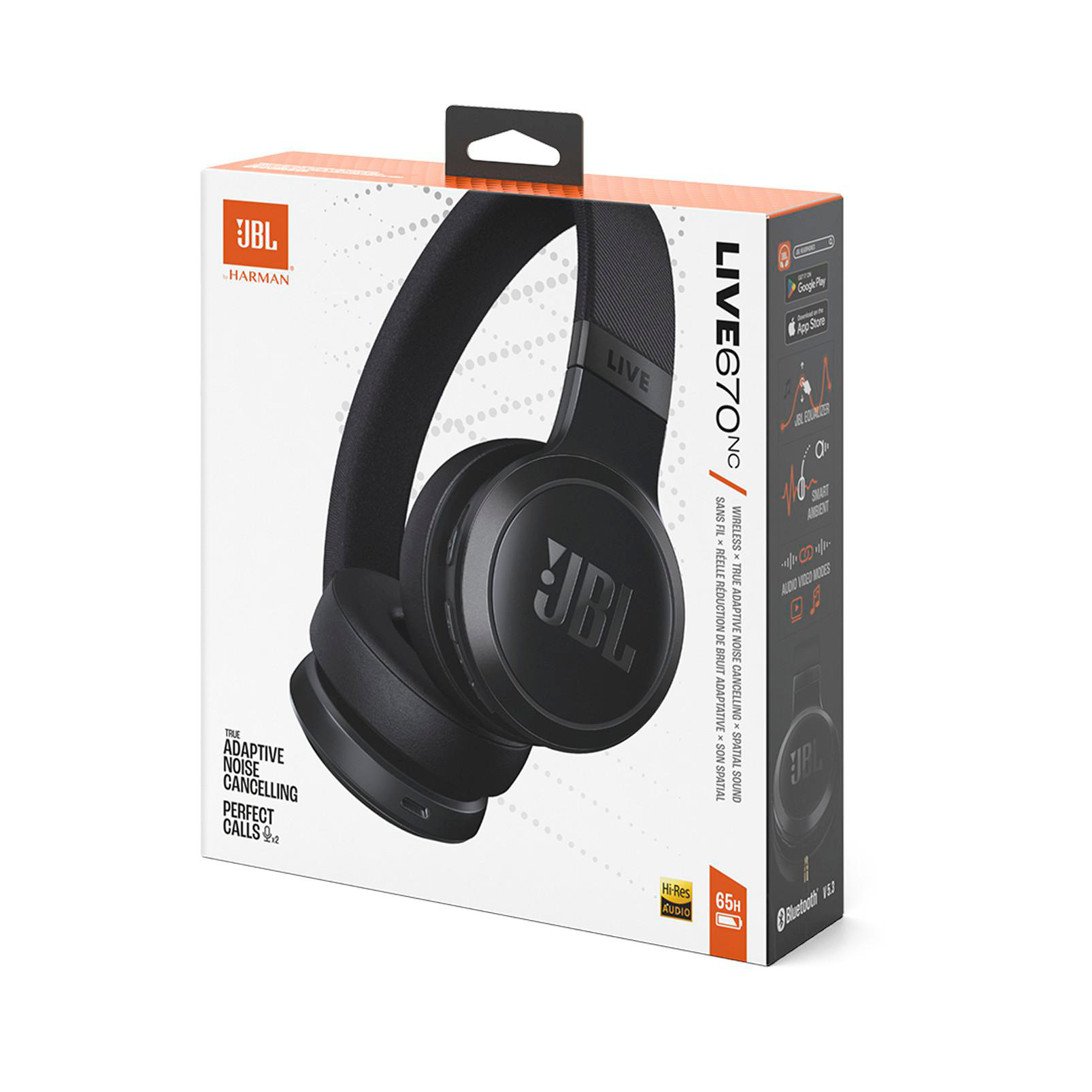 JBL Live 770NC kabellose Kopfhörerbox mit Produktbild und Text auf Weiß.